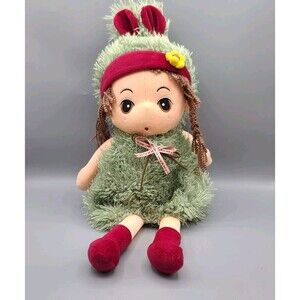 Kawaii Anime Girl Doll HWD Green Dress Plush Stuffed Toy Friend 18 Inch